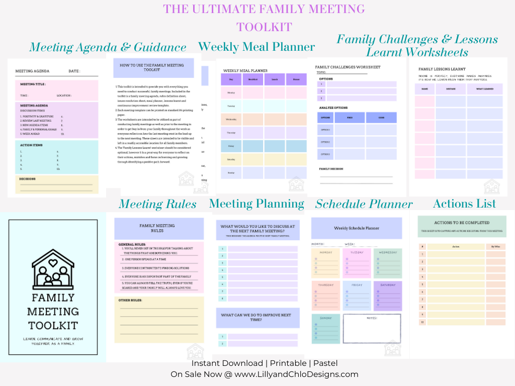 family meeting agenda