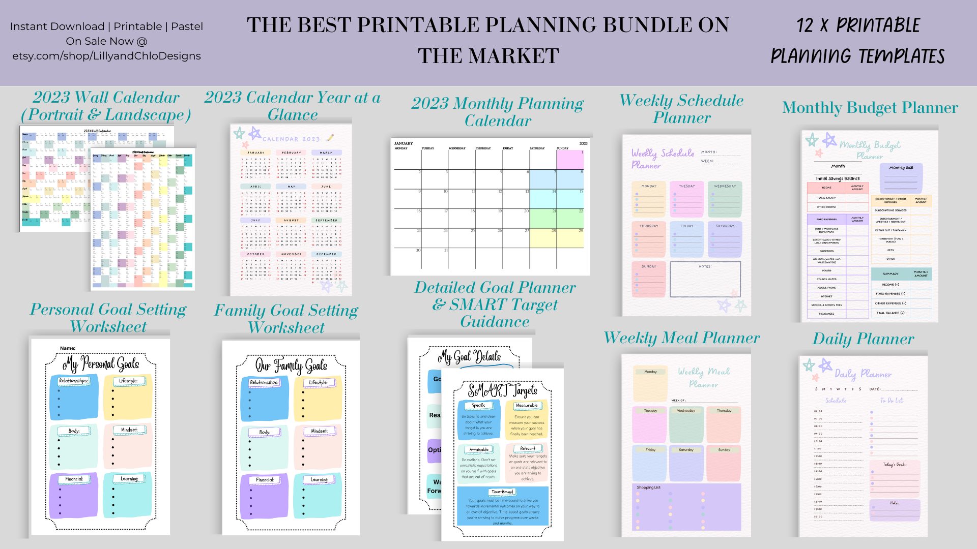 12 Month Goal Planning Bundle